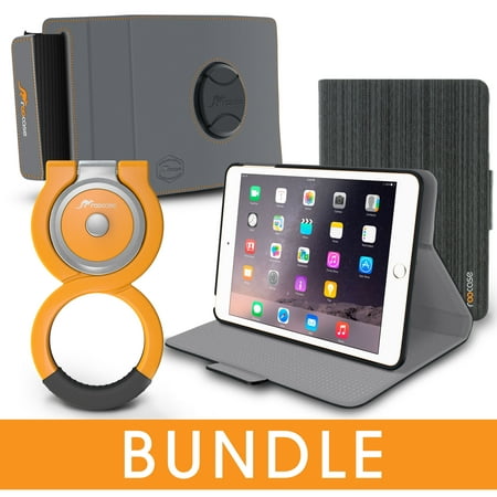 iPad Mini 3 2 1 Case, rooCASE Orb Folio 360 Rotating Leather Case with Loop Stand + Car Mount Attachment for Apple iPad Mini 3 2 1
