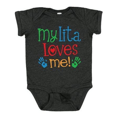 Inktastic My Lita Loves Me Grandchild Gift Baby Boy or Baby Girl Bodysuit