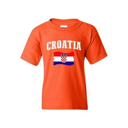 Croatia Flag Unisex Youth Kids T-Shirt Tee