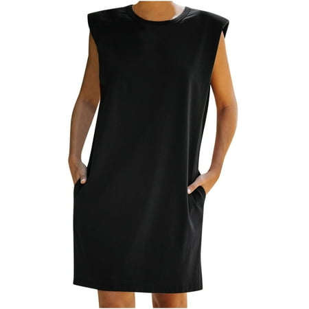 Maxi Dress for Women White Dress Women Sexy Women s Fashion Sleeveless Solid Round Neck Loose Fit Womens Mini Dress Summer Savings Summer Dresses Womens Dress Pants Black M
Maxi Dress for Women White Dress Women Sexy Women s Fashion Sleeveless Solid Round Neck Loose Fit Womens Mini Dress Summer Savings Summer Dresses Womens Dress Pants Black M