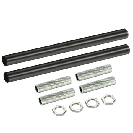 

Uxcell M10 Thread 7.87 Coupling Nut with Pipe Hex Nut Threaded Extension Rod Kit Black 2 Set