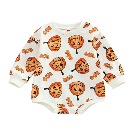 Calsunbaby Kids Baby Girls Boys Halloween Romper Long Sleeve Pumpkin Face Print Bodysuit One piece Autumn Sweatshirt 12-18 Months
Calsunbaby Kids Baby Girls Boys Halloween Romper Long Sleeve Pumpkin Face Print Bodysuit One piece Autumn Sweatshirt 12-18 Months