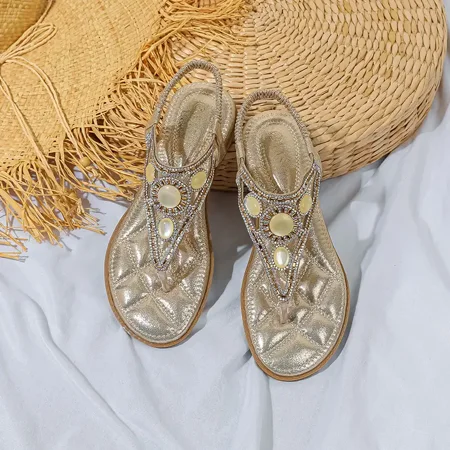 Women‘s Rhinestone Flip Flops Open Toe Slip-on Elastic Strap Flat Shoes Women‘s Casual Beachwear Sandals
Women‘s Rhinestone Flip Flops Open Toe Slip-on Elastic Strap Flat Shoes Women‘s Casual Beachwear Sandals