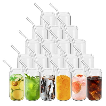 20 Pack Beer Glass Cups with Glass Straws Beer Can Shaped Drinking Glasses 16oz Iced Coffee Cups Glass Tumbler Cups for Cocktail Soda Tea Boba
20 Pack Beer Glass Cups with Glass Straws Beer Can Shaped Drinking Glasses 16oz Iced Coffee Cups Glass Tumbler Cups for Cocktail Soda Tea Boba