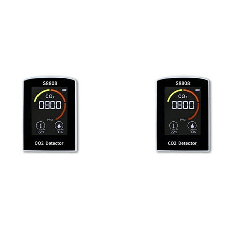 2X 4-In-1 Digital CO2 Meter Measure Carbon Dioxide Humidity Temperature TVOC Sensor Tester CO2 Air Quality Monitor
2X 4-In-1 Digital CO2 Meter Measure Carbon Dioxide Humidity Temperature TVOC Sensor Tester CO2 Air Quality Monitor
