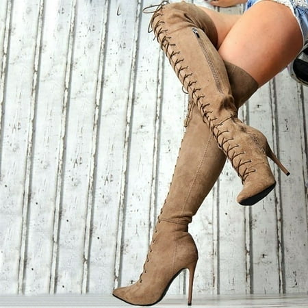 eczipvz Womens Shoes Women s Foreign Trade Slim Heel Super High Heel Pointed Knee High Boots for Women In Autumn and Winter over Knee (Khaki 7.5)
eczipvz Womens Shoes Women s Foreign Trade Slim Heel Super High Heel Pointed Knee High Boots for Women In Autumn and Winter over Knee (Khaki 7.5)