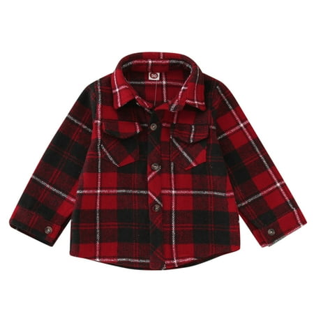 Zlekejiko Toddler Boys Girls Shirt Coat Jacket Plaid Long Sleeve Kids Turn Down Collar Button Tops Outwear
Zlekejiko Toddler Boys Girls Shirt Coat Jacket Plaid Long Sleeve Kids Turn Down Collar Button Tops Outwear