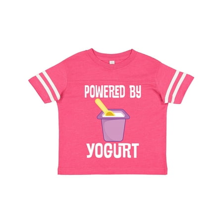 Inktastic Powered by Yogurt Health Food Gift Toddler Boy or Toddler Girl T-Shirt
