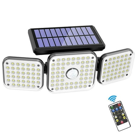 Hanru 112LED Solar Lights Outdoor 3 Adjustable Heads 270°Wide Angle IP65 Waterproof Black 1Pack
Hanru 112LED Solar Lights Outdoor 3 Adjustable Heads 270°Wide Angle IP65 Waterproof Black 1Pack
