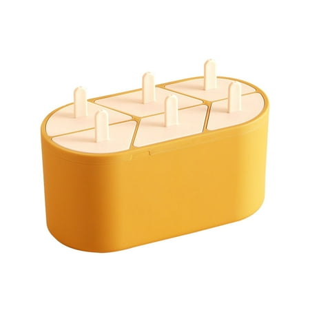generostyIce Cream Mold 6-Cavity Ice Cube Tray Maker Non-stick DIY Jelly Freezer Mould Bakeware Yellow
generostyIce Cream Mold 6-Cavity Ice Cube Tray Maker Non-stick DIY Jelly Freezer Mould Bakeware Yellow