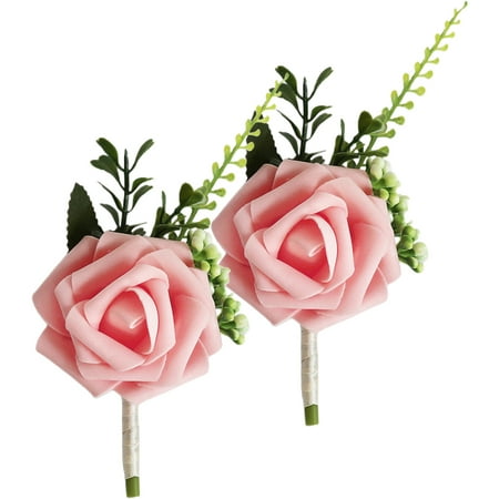 2pcs Wedding Broom Corsages Broom Boutonnieres Wedding Boutonniere For Men