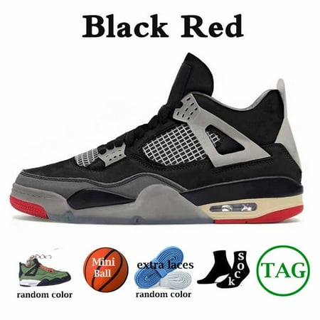 

With Box Men Women Basketball Shoes Jumpman 4 4S Sneaker Military Black Cat Fire Red Red Thunder Sail White Oreo Pure Money Dark Mocha University Bred 2023