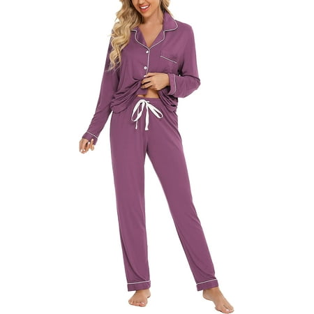 I FAMURAY Pajamas Set Long Sleeve Sleepwear for Womens Button Down Nightwear Soft Pj Lounge Sets S-XXL
I FAMURAY Pajamas Set Long Sleeve Sleepwear for Womens Button Down Nightwear Soft Pj Lounge Sets S-XXL