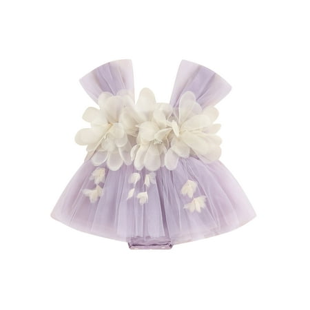 Bslissey Baby Girls Princess Romper Dress Sleeveless 3D Flower Decor Tulle Patchwork Jumpsuit Newborn Infant Sweet Summer A-line Bodysuit Dress 3M 6M 12M 18M
Bslissey Baby Girls Princess Romper Dress Sleeveless 3D Flower Decor Tulle Patchwork Jumpsuit Newborn Infant Sweet Summer A-line Bodysuit Dress 3M 6M 12M 18M