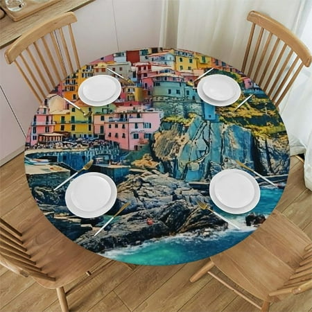 Palnkart Village Cliff Ocean Round Table Cover Stain Resistant Washable - Perfect for Indoor Outdoor Kitchen Dining Wedding Parties Washable Home Kitchen Outdoor Decoration Tablecloth
Palnkart Village Cliff Ocean Round Table Cover Stain Resistant Washable - Perfect for Indoor Outdoor Kitchen Dining Wedding Parties Washable Home Kitchen Outdoor Decoration Tablecloth