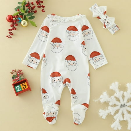 nsendm Infants Outfits for Boys Baby Boys Girls Christmas Jumpsuit Long Sleeve Footed Romper Hairband 2PCS Baby Clothes Summer Childrenscostume White 0-3 Months
nsendm Infants Outfits for Boys Baby Boys Girls Christmas Jumpsuit Long Sleeve Footed Romper Hairband 2PCS Baby Clothes Summer Childrenscostume White 0-3 Months