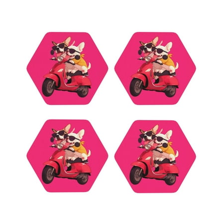 Coasters Set of 4 - Cool French Bulldog No.144 Drink Coasters for Tabletop Protection Leather Coasters for Living Room Decor and Housewarming Gift Hexagon
Coasters Set of 4 - Cool French Bulldog No.144 Drink Coasters for Tabletop Protection Leather Coasters for Living Room Decor and Housewarming Gift Hexagon