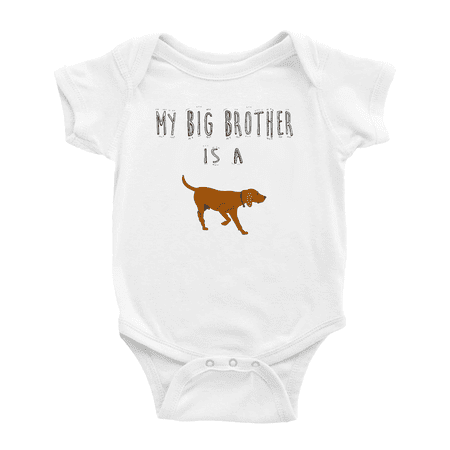 My Big Brother Is A RedBone Coonhound Dog Cute Baby Clothing Bodysuits Boy Girl Unisex
My Big Brother Is A RedBone Coonhound Dog Cute Baby Clothing Bodysuits Boy Girl Unisex