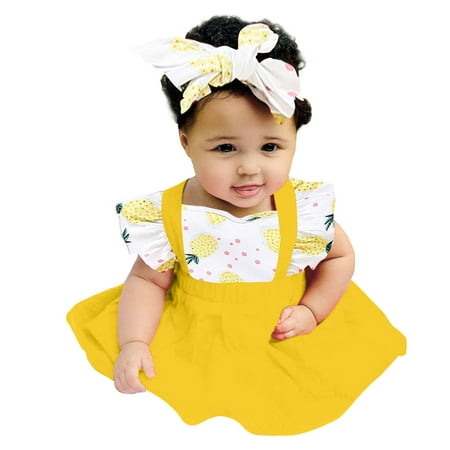 QWERTYU Infant Baby Toddler Child Children Kids Short Sleeve Floral T Shirts and Suspender Skirt Set Ruffle Summer Outfits Clothing Set with Headband for Girl 9M-3Y
QWERTYU Infant Baby Toddler Child Children Kids Short Sleeve Floral T Shirts and Suspender Skirt Set Ruffle Summer Outfits Clothing Set with Headband for Girl 9M-3Y