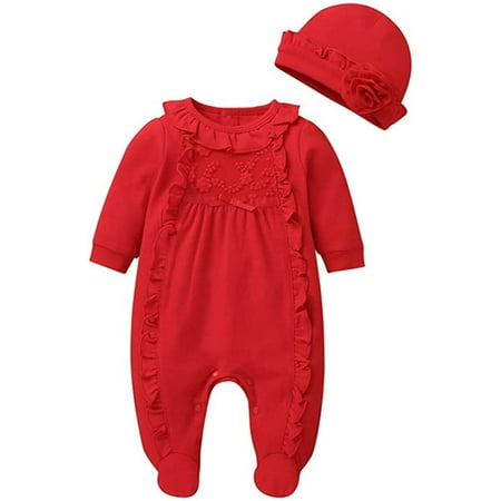 DOUBFIVSY Newborn Baby Girl Ruffles Footed Pajamas Sleeper Infant One Piece Romper Jumpsuit Overalls Fall Clothes
DOUBFIVSY Newborn Baby Girl Ruffles Footed Pajamas Sleeper Infant One Piece Romper Jumpsuit Overalls Fall Clothes