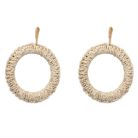 2Pcs Handmade Straw Woven Corn Husk Kitchen Heat Insulation and Anti-Scalding Placemat Pan and Pan Mat(M)