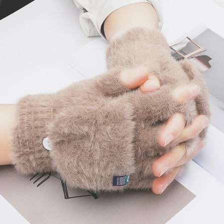 Fogcroll 1 Pair Women Gloves Keep Warm Breathable Soft Comfortable Solid Color Half Fingers Fuzzy Plush Anti-pilling Women Mittens for Daily Wear
Fogcroll 1 Pair Women Gloves Keep Warm Breathable Soft Comfortable Solid Color Half Fingers Fuzzy Plush Anti-pilling Women Mittens for Daily Wear