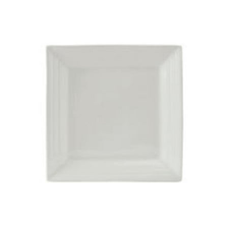 Tuxton FPH-0845 Vitrified China Square Plate Porcelain White - 8.5 in. - 1 Dozen