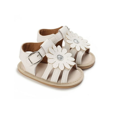 Sanviglor Infant Flat Sandal Sunflower Decor Sandals Rubber Sole Crib Shoes Walking Casual Cute Princess Shoe Non-Slip Open Toe Baby Flats White 18-24 months
Sanviglor Infant Flat Sandal Sunflower Decor Sandals Rubber Sole Crib Shoes Walking Casual Cute Princess Shoe Non-Slip Open Toe Baby Flats White 18-24 months