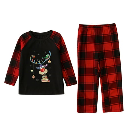 KEJIG Stylish Parent-child Attire Christmas Suits Patchwork Plaid Printed Homewear Round Neck Long Sleeve Pajamas Two-piece Kid Sets
KEJIG Stylish Parent-child Attire Christmas Suits Patchwork Plaid Printed Homewear Round Neck Long Sleeve Pajamas Two-piece Kid Sets