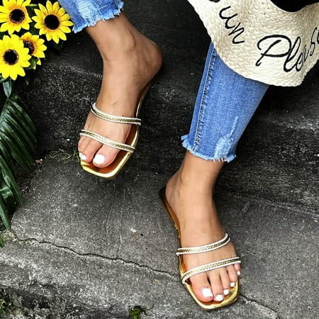 NECHOLOGY Slippers Women Summer Flip-Flop Fashion Sandals Fashion Sandal Casual Women Strap Women Loafer Slippers Boots Gold 6.5
NECHOLOGY Slippers Women Summer Flip-Flop Fashion Sandals Fashion Sandal Casual Women Strap Women Loafer Slippers Boots Gold 6.5