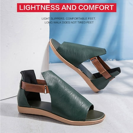 absuyy Flat Sandals for Women- Fish Mouth Casual Retro Solid Summer Slide Sandals #5 Green
absuyy Flat Sandals for Women- Fish Mouth Casual Retro Solid Summer Slide Sandals #5 Green
