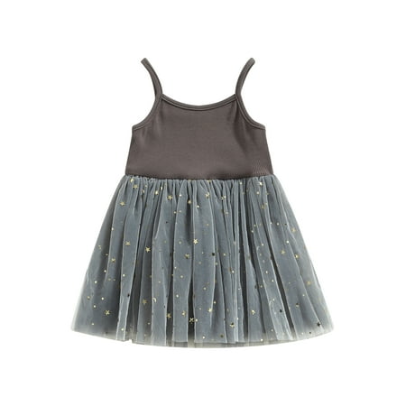 Sunisery Kids Toddler Girls Tulle Dress Shiny Star Print Sleeveless Strap Princess Dress Tutu Dress Grey 2-3 Years
Sunisery Kids Toddler Girls Tulle Dress Shiny Star Print Sleeveless Strap Princess Dress Tutu Dress Grey 2-3 Years