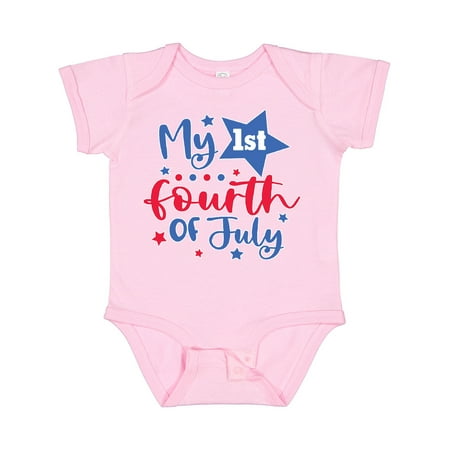 Inktastic My 1st 4th of July with Stars Gift Baby Boy or Baby Girl Bodysuit