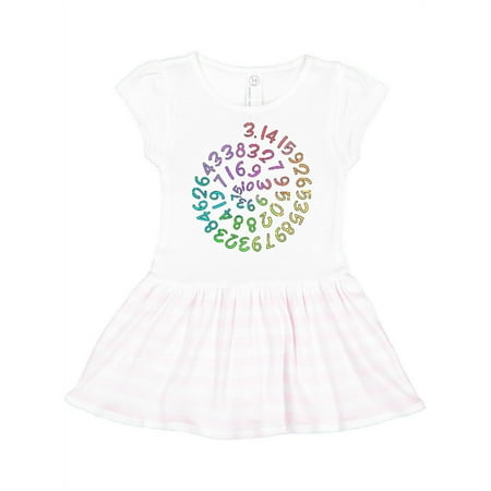 Inktastic Pi Day Pi Numerals in Rainbow Spiral Gift Toddler Girl Dress