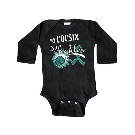 Inktastic Ovarian Cancer Awareness My Cousin is a Fighter Gift Baby Boy or Baby Girl Long Sleeve Bodysuit
Inktastic Ovarian Cancer Awareness My Cousin is a Fighter Gift Baby Boy or Baby Girl Long Sleeve Bodysuit