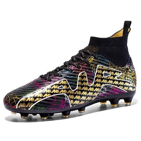 Soccer Cleats Mens Professional High-top Soccer Shoes Breathable Football Boots Boys Anti-Slip Outdoor Indoor Turf Training Athletic Sneaker
Soccer Cleats Mens Professional High-top Soccer Shoes Breathable Football Boots Boys Anti-Slip Outdoor Indoor Turf Training Athletic Sneaker