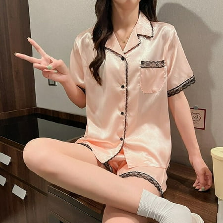DanceeMangoo 2 Pieces Faux Silk Satin Pajamas Set Summer Women Sleepwear Short Sleeve Nightwear Comfortable Girl Home Wear Sleepsuits
DanceeMangoo 2 Pieces Faux Silk Satin Pajamas Set Summer Women Sleepwear Short Sleeve Nightwear Comfortable Girl Home Wear Sleepsuits