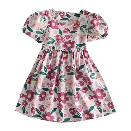 ZRBYWB Toddler Girls Dress Summer Crew Neck Bubble Sleeve Floral Princess Dress Summer Girls Dress Daily Casual Dress Summer Clothes
ZRBYWB Toddler Girls Dress Summer Crew Neck Bubble Sleeve Floral Princess Dress Summer Girls Dress Daily Casual Dress Summer Clothes