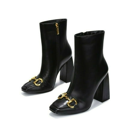 Cape Robbin SICILY Square Toe Chain Bit Buckle Block Block Heel Ankle Bootie (8.5 BLACK)
Cape Robbin SICILY Square Toe Chain Bit Buckle Block Block Heel Ankle Bootie (8.5 BLACK)