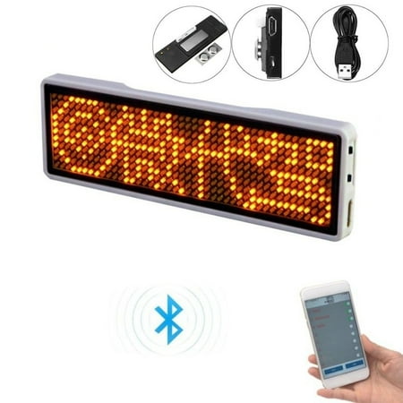 RANMEI Rechargeable Digital LEDBadge DIYProgrammable Scrolling Message Board