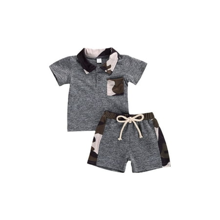 Fiomva Toddler Boys Summer Tracksuit Camouflage Splicing Lapel Short Sleeves Tops with Elastic Waist Shorts Suit
Fiomva Toddler Boys Summer Tracksuit Camouflage Splicing Lapel Short Sleeves Tops with Elastic Waist Shorts Suit