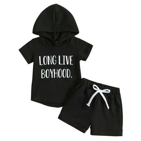 Toddler Little Boys Summer Outfits 2 Piece Short Sleeve Letter Prints Hoodies T Shirt Tops And Shorts Baby Boys Clothes Size 90 Black
Toddler Little Boys Summer Outfits 2 Piece Short Sleeve Letter Prints Hoodies T Shirt Tops And Shorts Baby Boys Clothes Size 90 Black