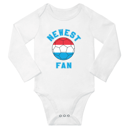 Newest Luxembourg Soccer Football Fan Baby Long Sleeve Bodysuit Romper (White 12 Months)
Newest Luxembourg Soccer Football Fan Baby Long Sleeve Bodysuit Romper (White 12 Months)
