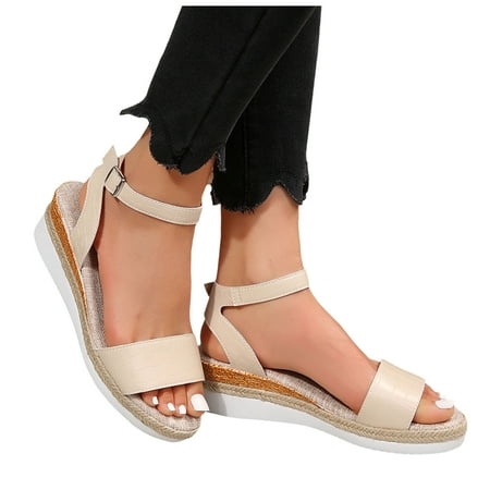 Savings Clearance 2023! Ladies Fashion Summer Solid Leather Open Toe Buckle Thick Sole Slope Heel Roman Sandals
Savings Clearance 2023! Ladies Fashion Summer Solid Leather Open Toe Buckle Thick Sole Slope Heel Roman Sandals