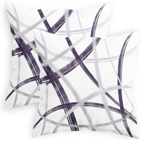 CaliTime Throw Pillow Cases Pack of 2 Cozy Fleece Arc-Shaped Abstract Geometric Lines Decorative Cushion Covers for Couch Bed Sofa Farmhouse Decoration 16x16 Inches Deep Purple Grey
CaliTime Throw Pillow Cases Pack of 2 Cozy Fleece Arc-Shaped Abstract Geometric Lines Decorative Cushion Covers for Couch Bed Sofa Farmhouse Decoration 16x16 Inches Deep Purple Grey