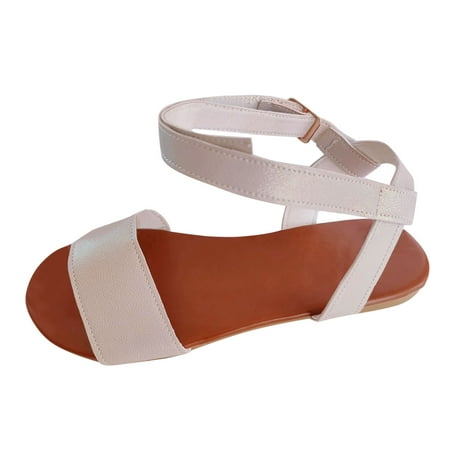 Ladies Sandals Fashion Summer Comfortable Solid Color Leather Open Toe Ankle Buckle Flat Sandals Party Shoes Footwear
Ladies Sandals Fashion Summer Comfortable Solid Color Leather Open Toe Ankle Buckle Flat Sandals Party Shoes Footwear