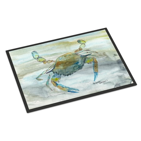 Blue Crab #2 Watercolor Door Mat