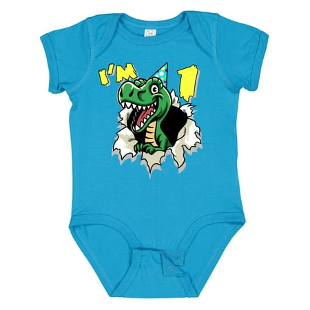 Inktastic I m One Dinosaur Gift Baby Boy or Baby Girl Bodysuit