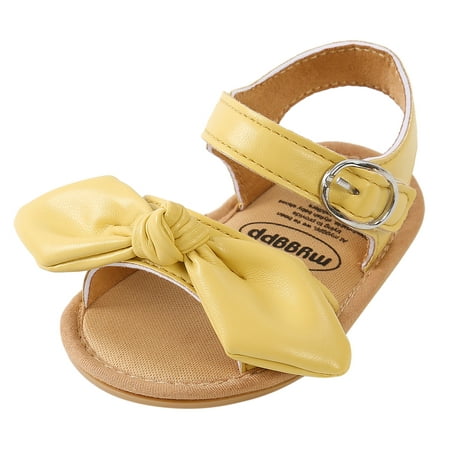 

nsendm Sandals for Girl Toddler 0-18M Sandals Non-Slip First Walkers Prewalker Kids Jellies Shoes for Toddler Girls Sandal Yellow 12 Months
