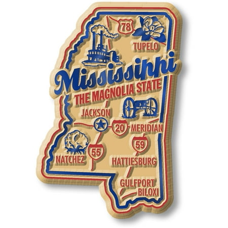 Mississippi Premium State Magnet by Classic Magnets 1.9 x 2.8